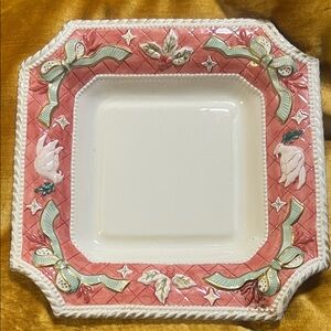 Claire Burke Holiday Collectibles 2001 Square Dish